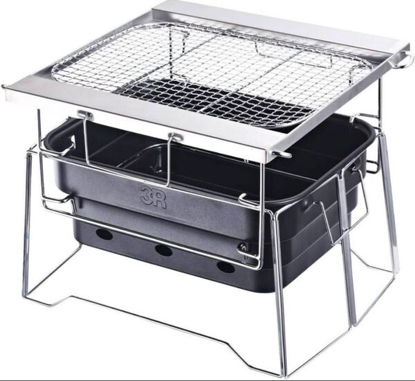 【新品未使用】おりたたみ BBQ グリル バーベキュー コンロ キャンプ 卓上 高さ調整 コンパクト 軽量 持ち運び