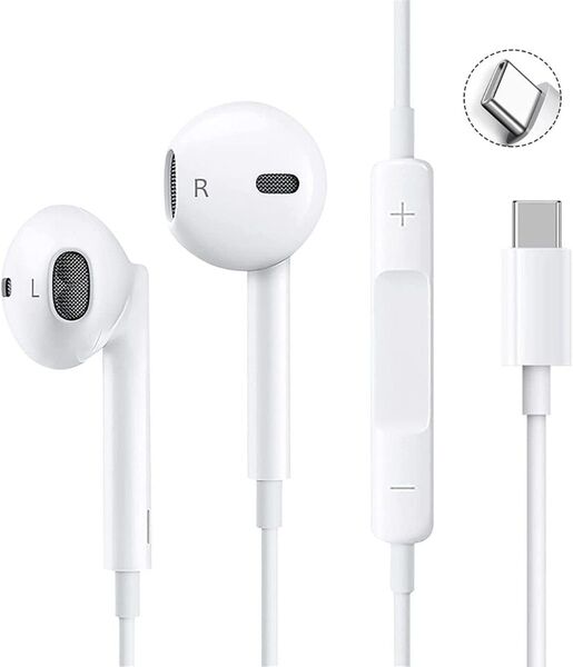 イヤホン タイプc 有線 Type-C接続 HiFi音質 マイク付き 通話対応 リモコン 音量調節 【iPhone15/16対応】