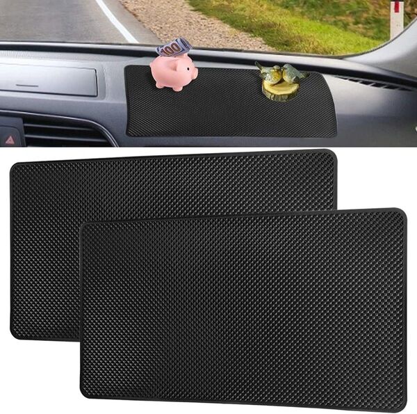 【2枚セット 27×15㎝】超強力滑り止めマット 大きめサイズ 滑り止めパッド 車用 耐寒耐熱 水洗い可能