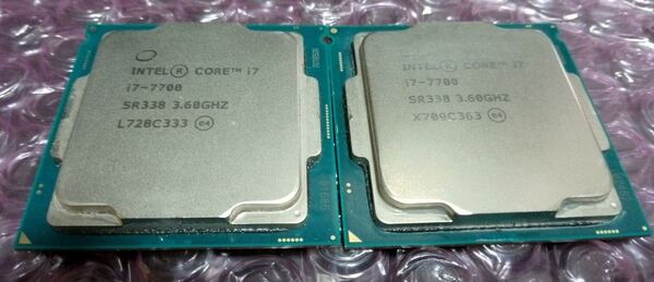 ジャンク Intel CPU Core i7-7700 2つセット