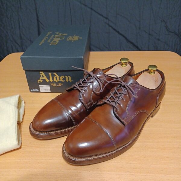シガーコードバン 美品 オールデン ALDEN STキャップトゥ#24802