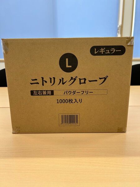 ニトリル手袋 Lサイズ 1000枚入り 100枚/箱×10箱 丸紅テクノラバー パウダーフリー 粉なし ニトリルグローブ