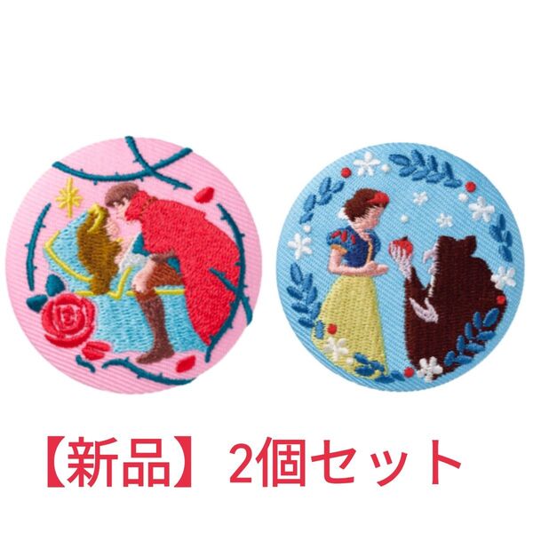 【新品】Disney Characters 刺繍缶バッジビスケット