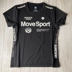 レディースL 半袖Tシャツ Descente 卓球 バレー バドミントン テニス ユニフォームウェア サッカーフットサル陸上ゴルフ