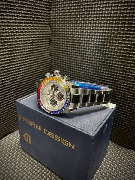 【新品】PAGANI DESIGN PD-1644 レインボーベゼル×メテオライト 自動巻き腕時計