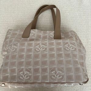 CHANEL シャネル ニュートラベルライン トートバッグ ベージュ ココマーク