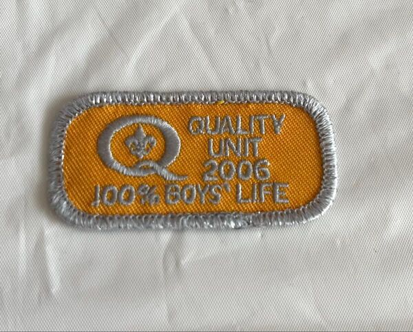 ボーイスカウト QUALITY UNIT 2006 100% BOYS' LIFE ワッペン