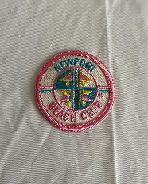未使用 Newport Beach Club ワッペン ピンク アップリケ アイロン