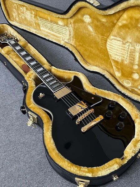 【美品】Epiphone Inspired by Gibson Les Paul custom(オープンブックヘッド)