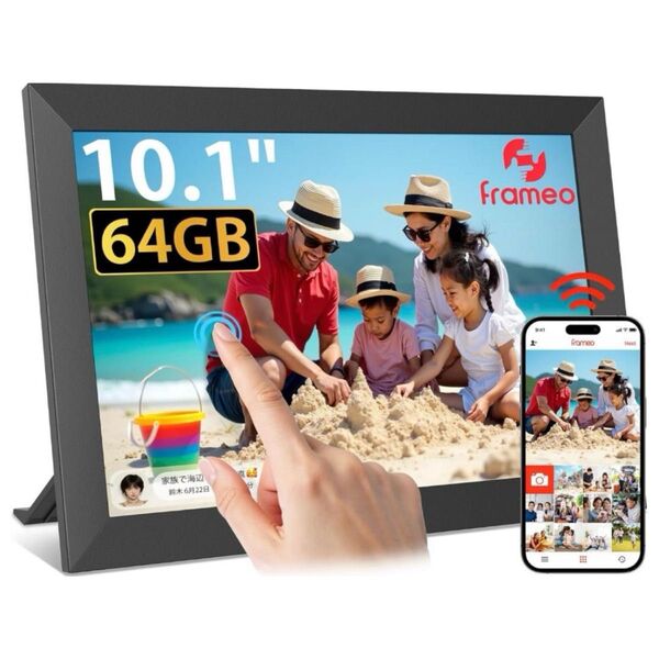 64GB デジタルフォトフレーム 10.1インチ 1280*800 タッチパネル