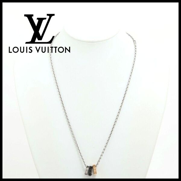 美品 ルイヴィトン モノグラム LV ボールド ネックレス GP