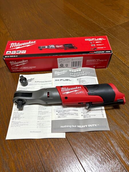 Milwaukee ミルウォーキーM12 FUEL 電動ラチェットレンチ M12 FIR12-0 レッド 本体のみ