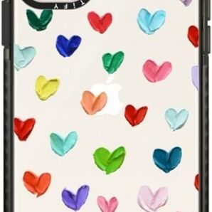 CASETiFY インパクトケース iPhone 11 - Polka Daub Hearts - クリア ブラック