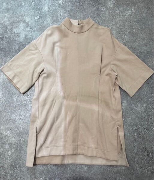 Mame Kurogouchi Itajime Shibori Cotton Face Top Beige 2