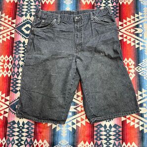 Dickies ブラックデニム ジーンズ ショートパンツ メタルボタン