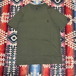 GRAMICCI ワンポイント 刺繍 オリーブグリーン Tシャツ 半袖