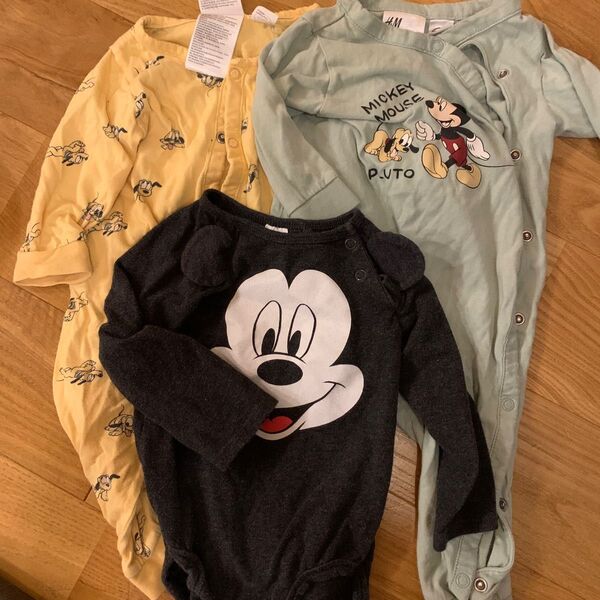 ベビー服 ロンパース 70サイズ ミッキー プルート まとめ売りH&M
