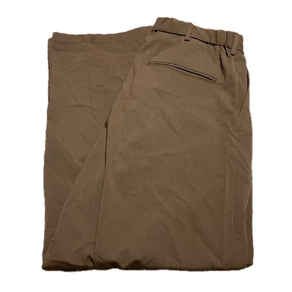 GU MEN バレルレッグスラックス ダークブラウン L