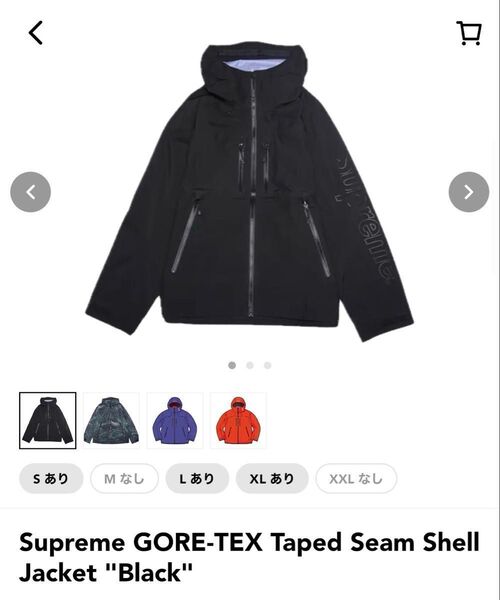 Supreme GORE-TEX Taped Seam Shell Jacket "Black" L