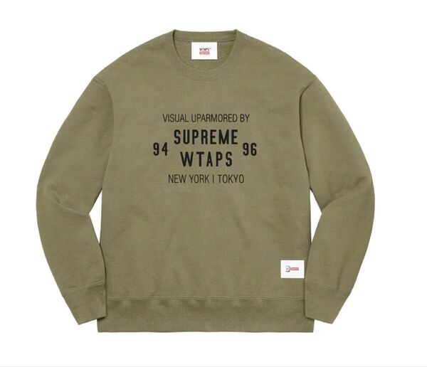 21fw supreme week15 WTAPS Crewneck Light Olive スウェット ダブルタップス L