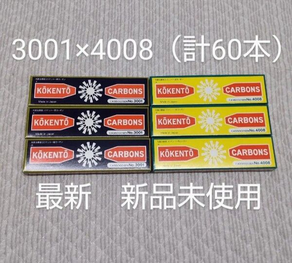 新品未使用 コウケントー 黒田製作所 光線 カーボン 光線治療 3001 4008(各30本) 計60本 可視光線 コーケントー痔