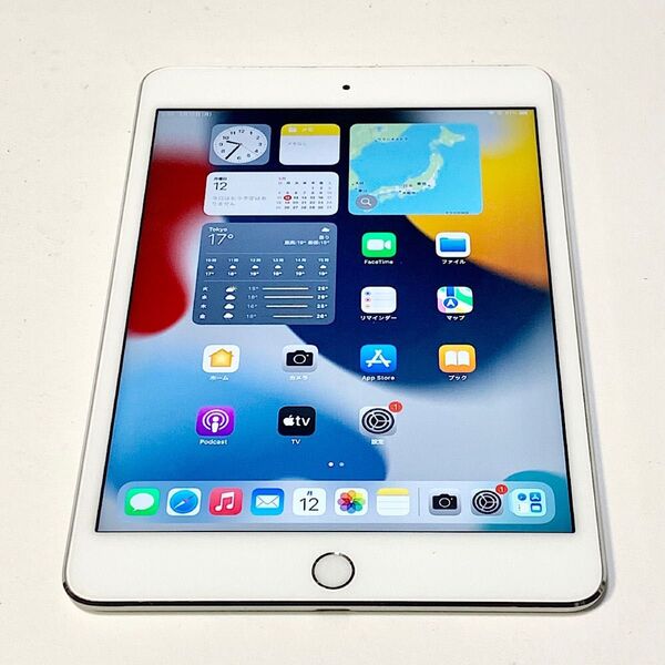 5/11にバッテリー新品交換 ★ iPad mini 4(4世代)7.9インチ 128GB シルバー Wi-Fi 新品同様の超美品