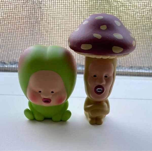 【2個セット】 こびとづかん ソフビフィギュア スモモノウチ ベニキノコビト ソフビ フィギュア
