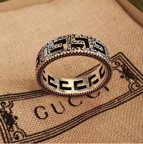 GUCCI グッチ アラベスク スクエアスリムリング Gリング Ag925 アクセサリー
