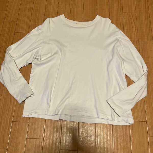 GU 長袖 Tシャツ ホワイト M ロンT 男女兼用 ユニセックス