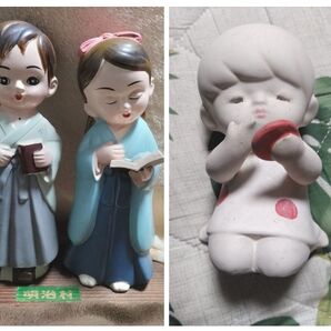 昭和レトロ 陶器人形+博多人形