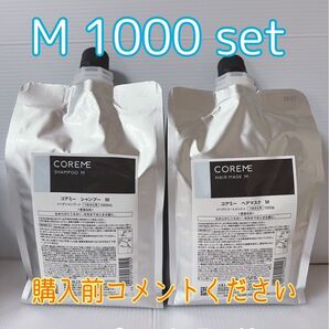 新品 アリミノ コアミーM シャンプー&ヘアマスク 1000