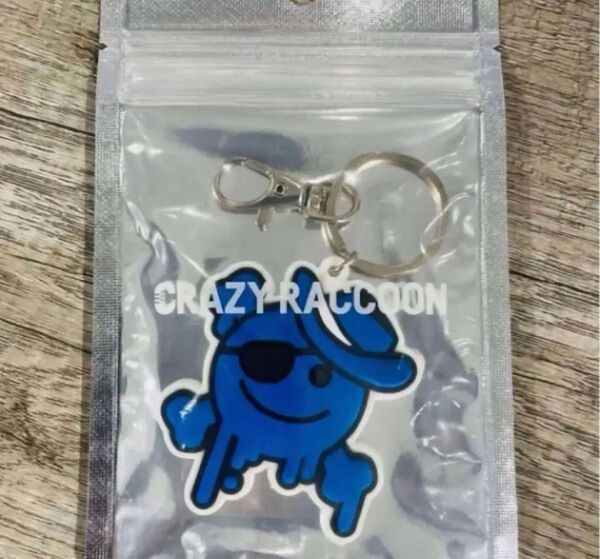 Crazy Raccoon CR ストア mondo ラバーキーチェーン