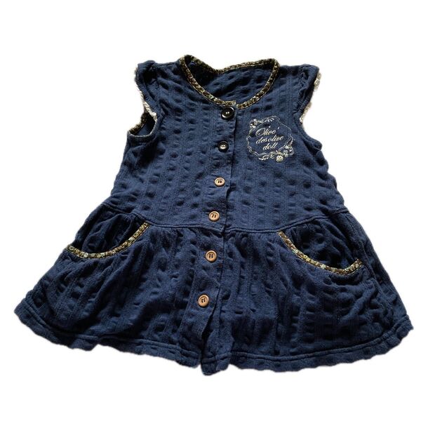 OLIVE des OLIVE DOLL ワンピース 100サイズ ネイビー キッズ 子供服 女の子 ノースリーブ