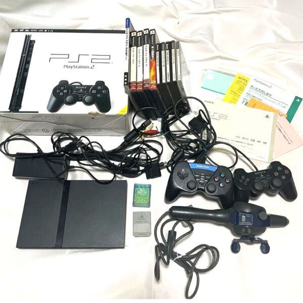 プレイステーション2★薄型PS2本体★SCPH-70000 CB★おまけ大量付き プレステ2 ソニー SONY 箱 PS2