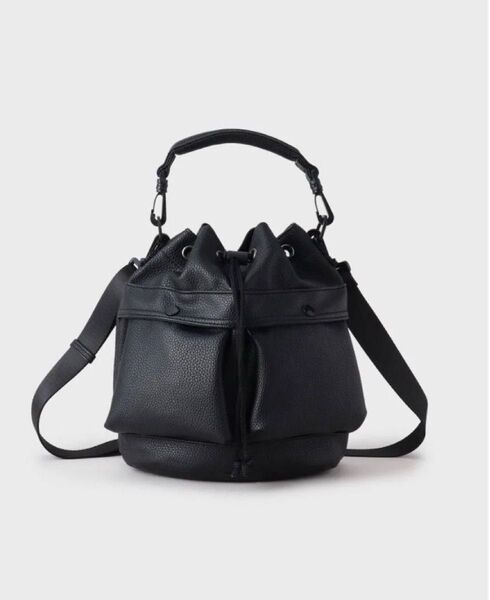 新品 THE SHOP TK ザショップティーケー シュリンクヘルメットバッグ ショルダーバッグ ハンドバッグ 2way 黒