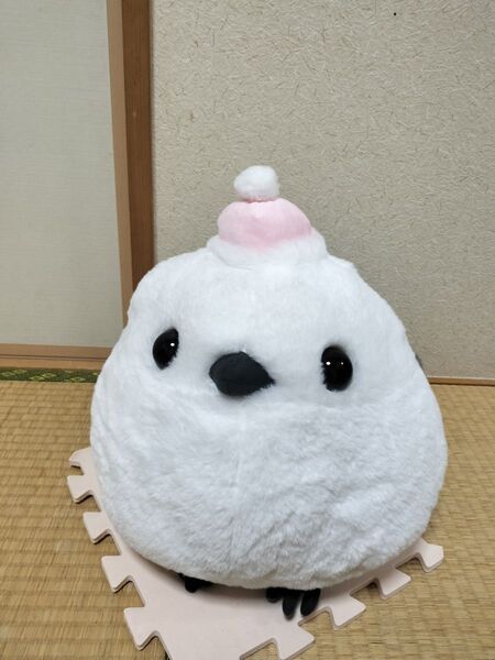 シマエナガ ぬいぐるみ ピンク色の帽子