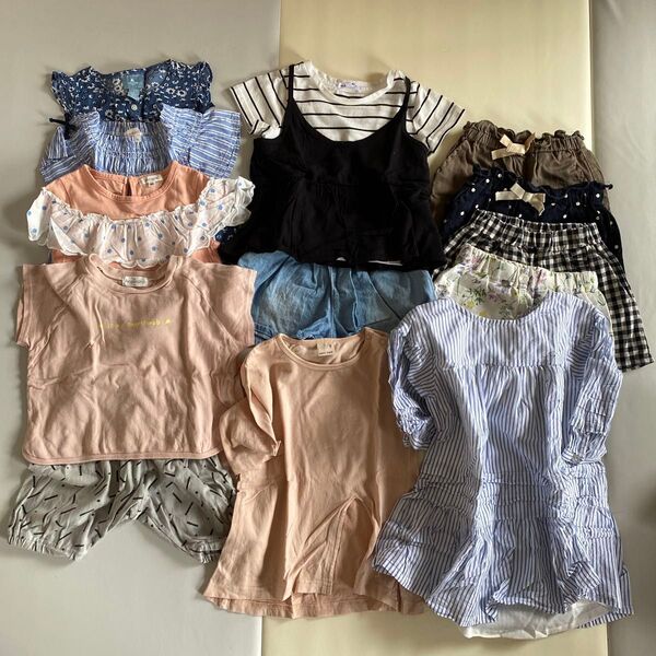 子供服セット 夏服 トップス Tシャツ ショートパンツ プティマイン 90cm 女の子