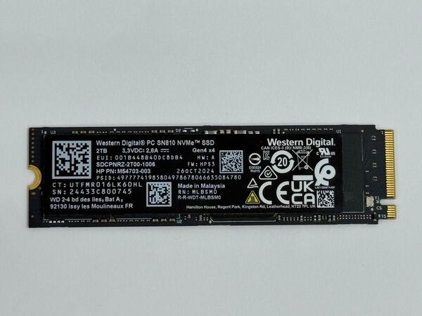 WD SN810 2TB PCIE4.0 SSD