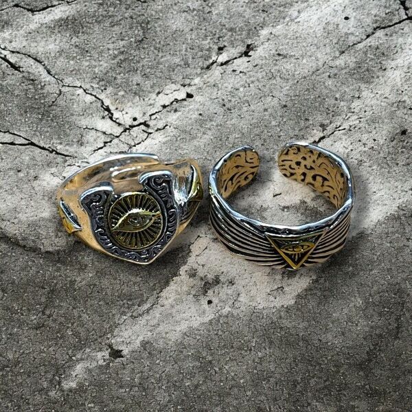 フリーメイソン メンズ シルバー リング 指輪 ストリート アメカジ US 古着 ビンテージ men's silver ring