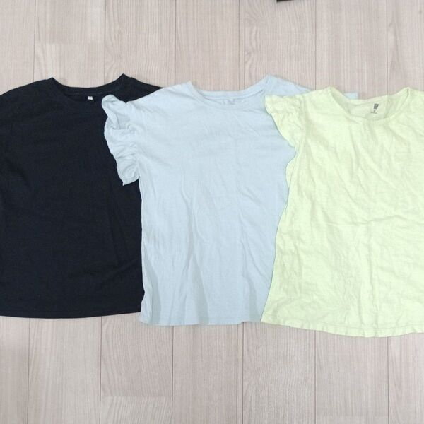 Tシャツ 半袖Tシャツ 140 150 3枚セット ユニクロGU 小学生 女の子