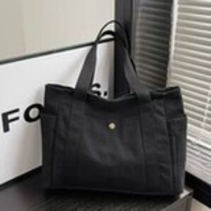 シンプルで可愛い!軽くて丈夫なトートバッグ(黒)