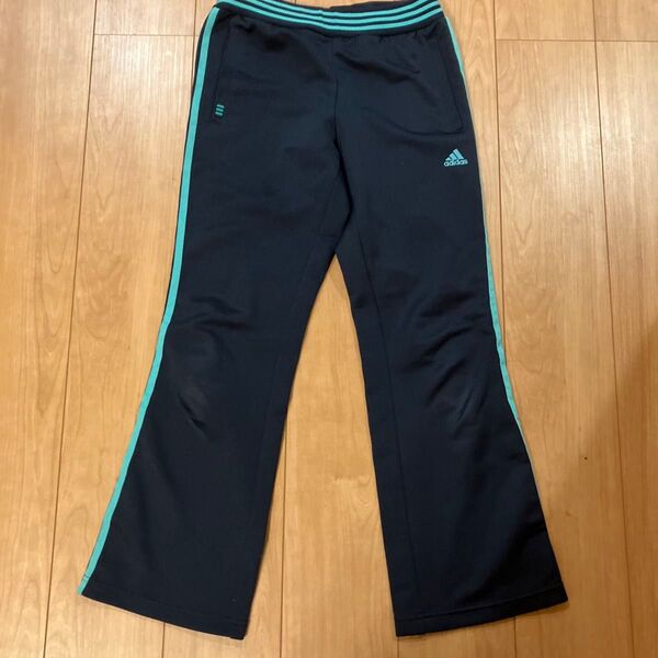 adidas ジャージパンツ ネイビー×ミントグリーン