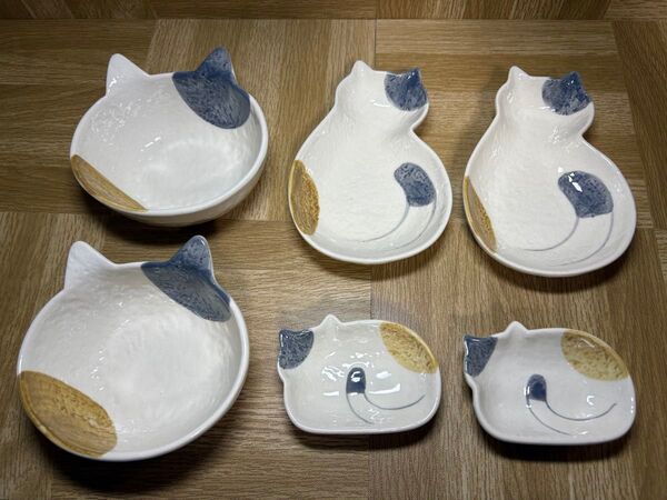 おうちねこ ネコ 食器6点セット ボウル 小皿 まとめ売り