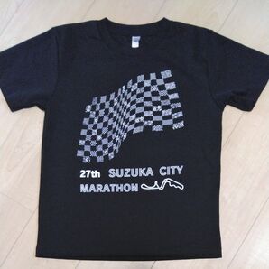 鈴鹿サーキット 半袖シャツ 速乾性 グリマー 黒 ブラック 鈴鹿F1コース SUZUKA MARATHON メンズXS