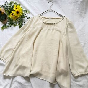 Any sis ビジュー付きブラウス トップス