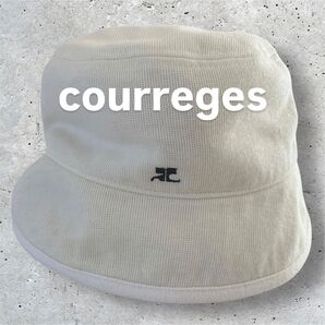 【未使用】クレージュ courreges ロゴ入り バケットハット バケハ