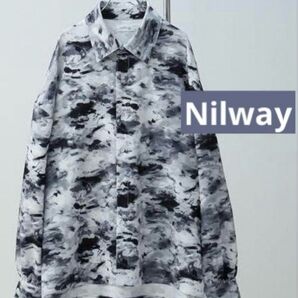 新品NILWAYAssorted design pattern shirt/総柄/花柄シャツ/オーバーサイズ定価¥5,995