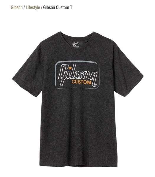 ギブソンTシャツ GIBSON GA-GCRMMD Gibson Custom T Heathered Gray Tシャツ L