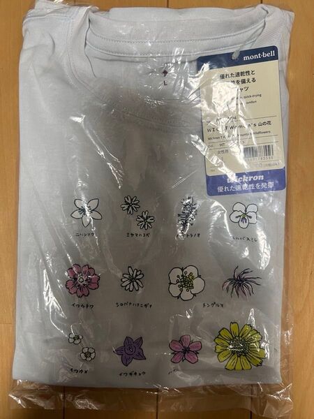 新品未開封 mont-bell モンベル Tシャツ WIC.T Women's 山の花 女性用L