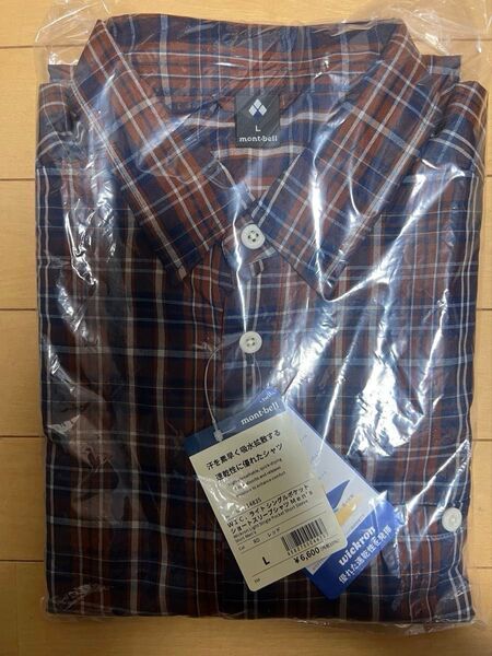 モンベルWIC.ライト シングルポケット ショートスリーブシャツ Men's ♯1114835 レッド サイズL